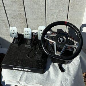 Thrustmaster Gaming Wheel & Pedals For Console (T248-PS) & (T3PM) - Black